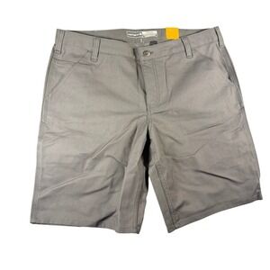 Carhartt Work Shorts Men 37 Gray New Rugged Professional Loose Fit BS3111-W